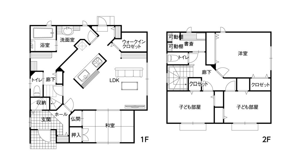 回遊性のあるLDK+WIC の新発想 LDK