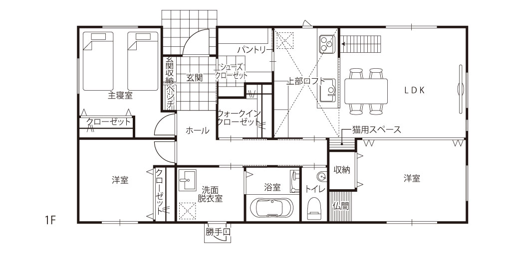 夫婦の「今」の生活に合ったシンプルで心地良い平屋住宅